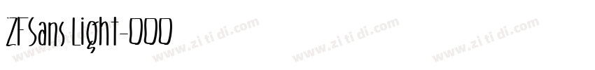ZFSans Light字体转换